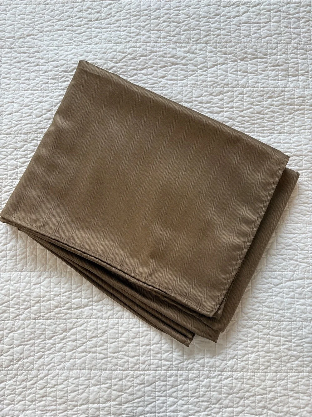 Large Rectangular Olive Brown Tablecloth
